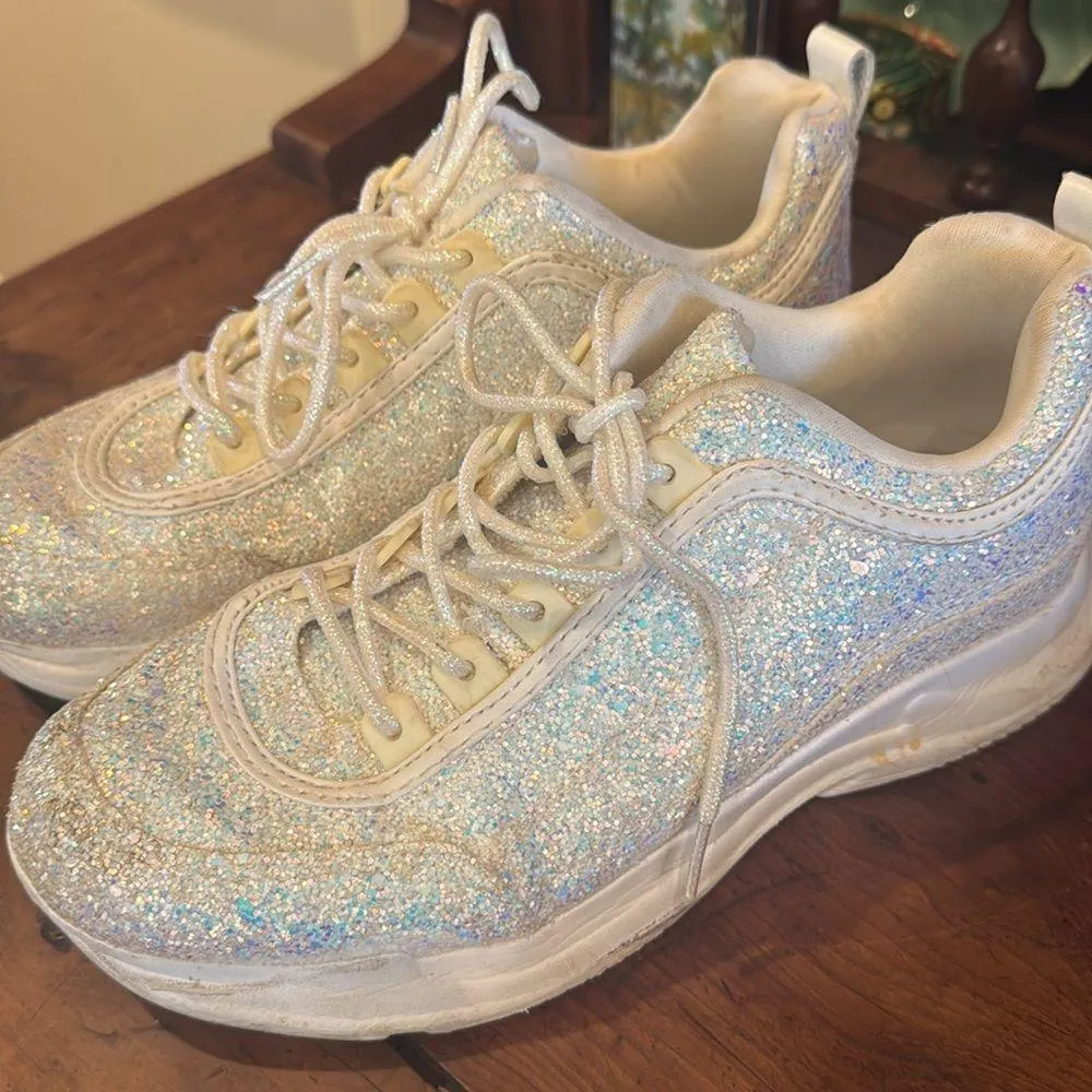 TOP Moda Iridescent Glitter Sneakers - Image 8