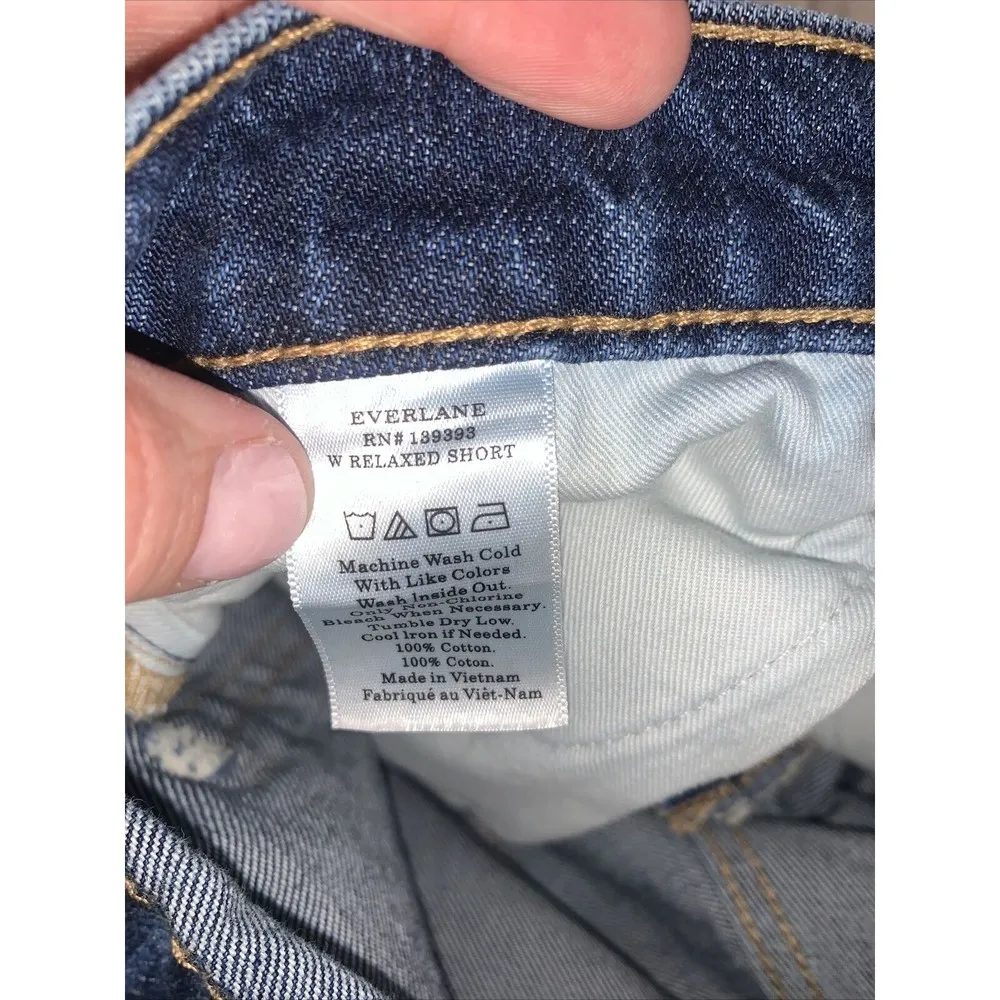 Womens Size 24 Everlane Cut Off Jean Shorts EUC - Image 4