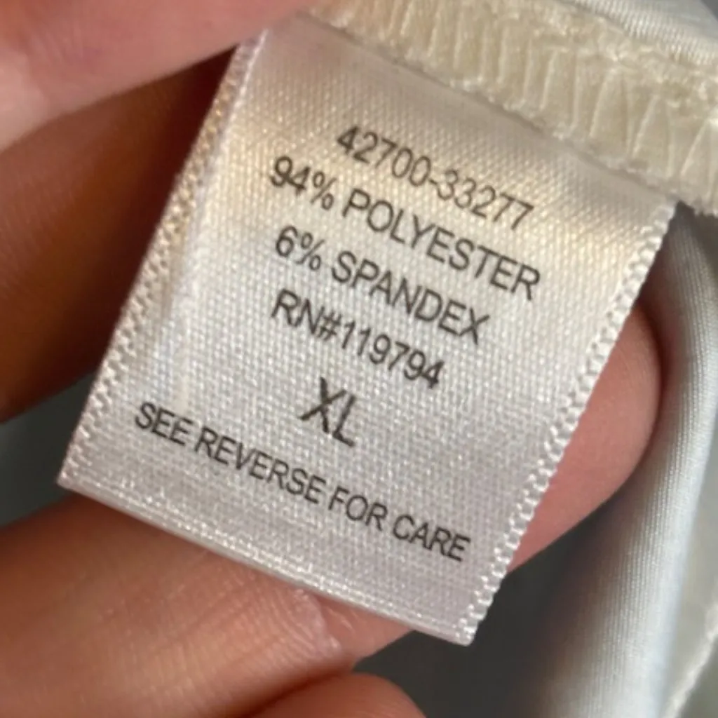 One World Blouse Women's Size XL Floral Tiered Flutter‎ Black White - Image 4