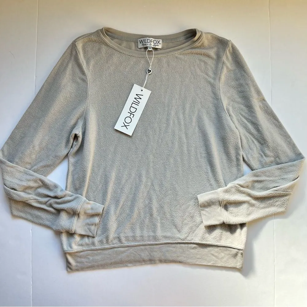 Wildfox Grey Baggy Beach Sweater Size Small NWT - Image 2