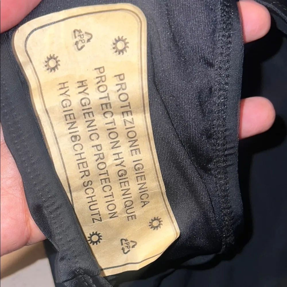 26W Plus Solid Color Waistband Tankini Boyleg Swimsuit Boardshorts with Briefs Black - Image 7