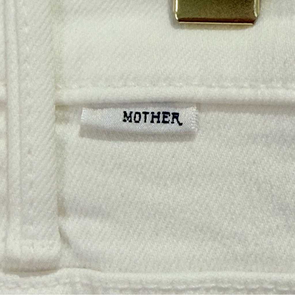 Mother The Hustler Ankle Fray Jeans Size 27 White Flare High Rise Coastal Chic - Image 8