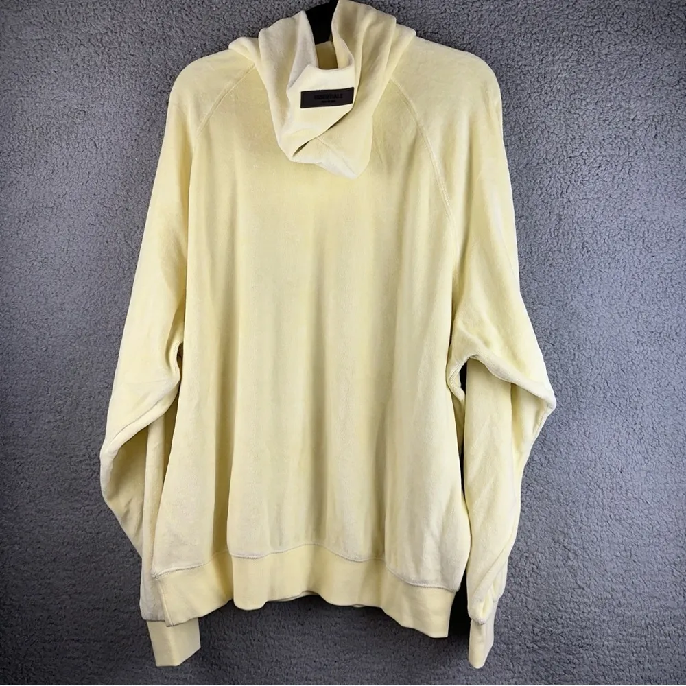 Fear of God Essentials Hoodie Womens XL Off White Relaxed Fleece Core Collection - Image 4