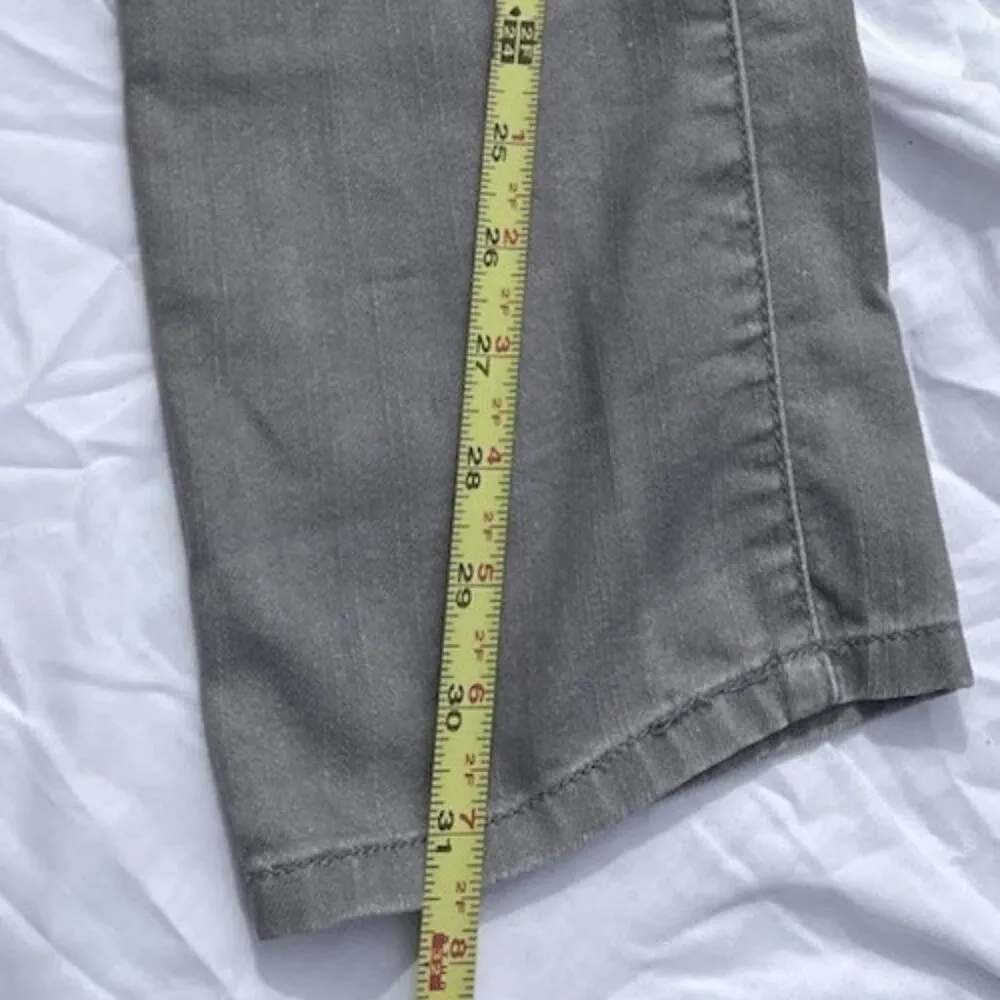 CHICO'S PLATINUM Barely Flare Gray Embellished Stretch Denim Jeans Size 0 - Image 5