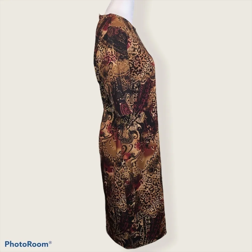 Jones Studio Women Animal Paisley Print Sheath Dress Size XS‎ Short Sleeve NWT - Image 2