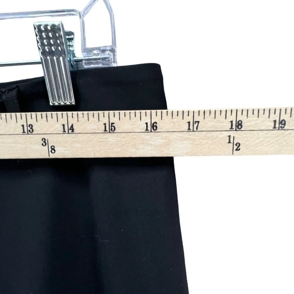 Theory Trousers Women 10 Black Wool Blend Pants Relaxed Straight Career Timeless - Image 5