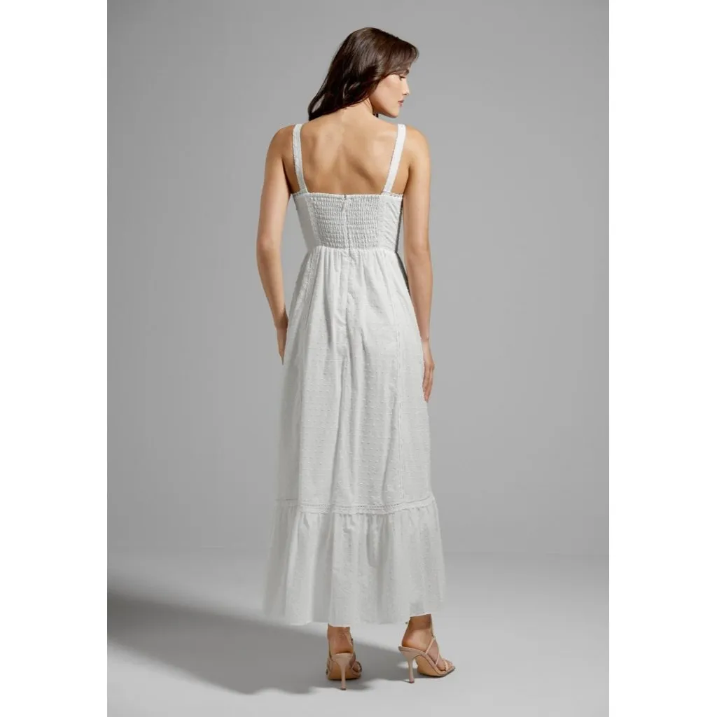 NWT GUNNE SAX for ModCloth Sunset Corselette Midi in Ivory Swiss Dot Dress 2X - Image 13