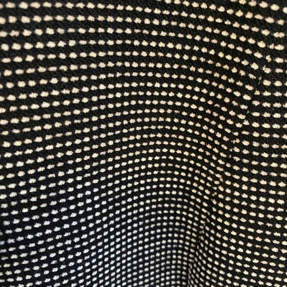 Vintage Rena Rowen Black White Wool Blend Crew Neck Lined Button Up Blazer L - Image 3