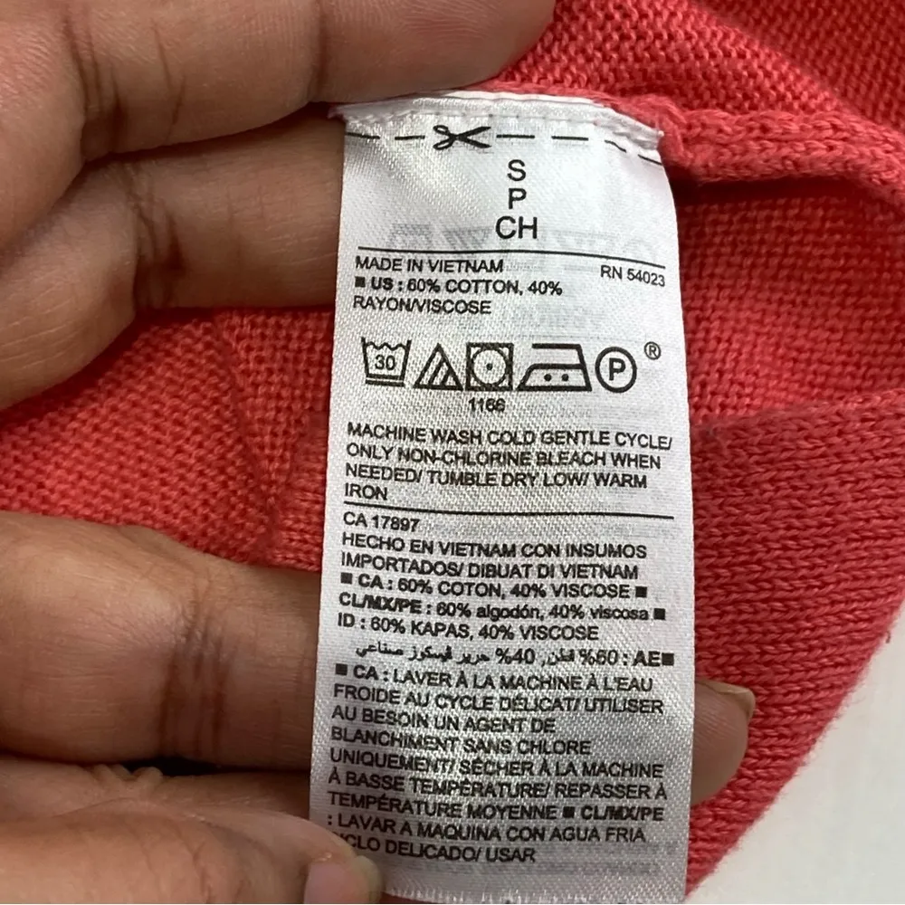 Old Navy Ribbed Orange peach Sweater Size S - Image 10