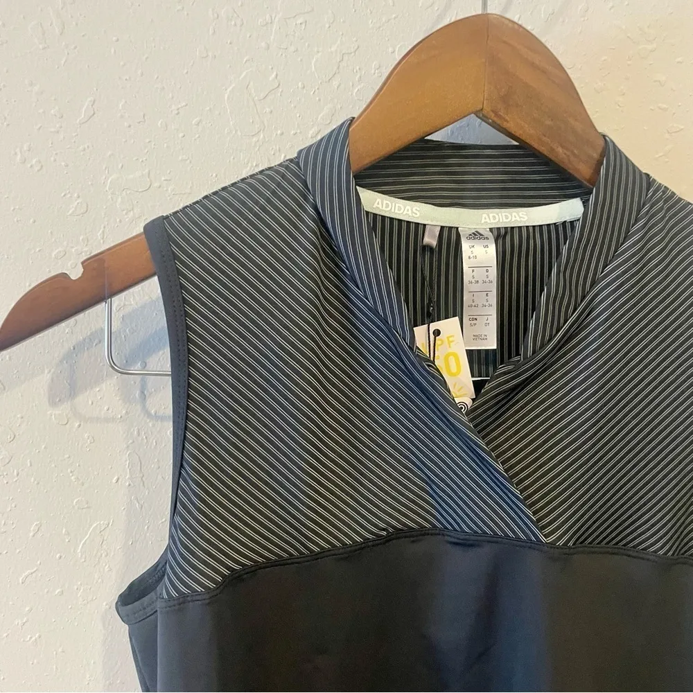 Adidas Black Crossover Polo Tank Top - Image 4