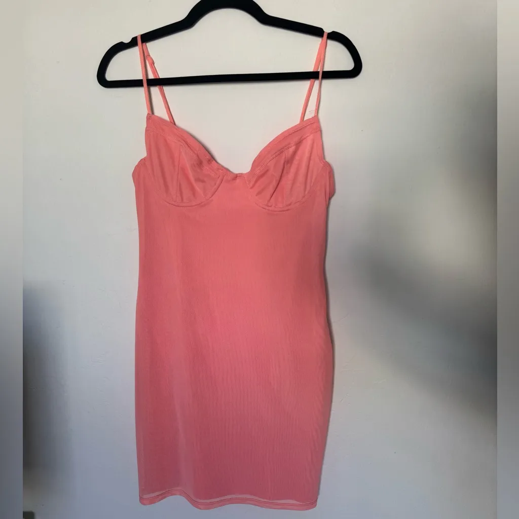 Superdown Coral Slip Dress - Image 3