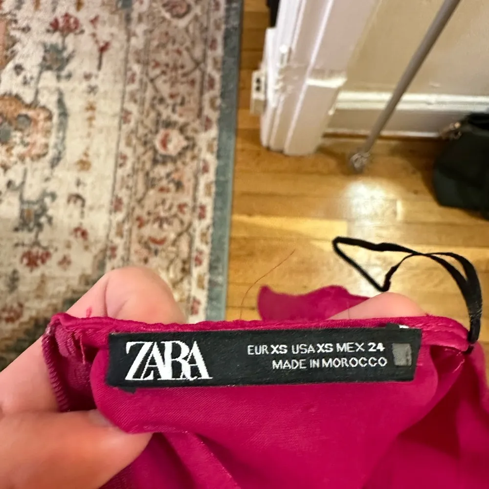 Hot Pink Zara Silk Mini Dress - Image 3