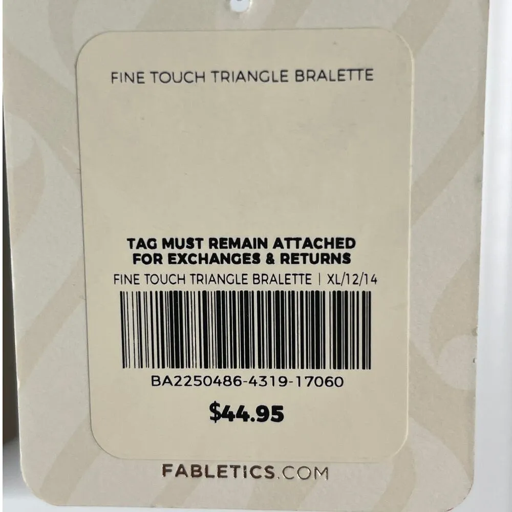 Fabletics NEW Fine Touch Triangle Bralette XL Black Blue Pink - Image 5