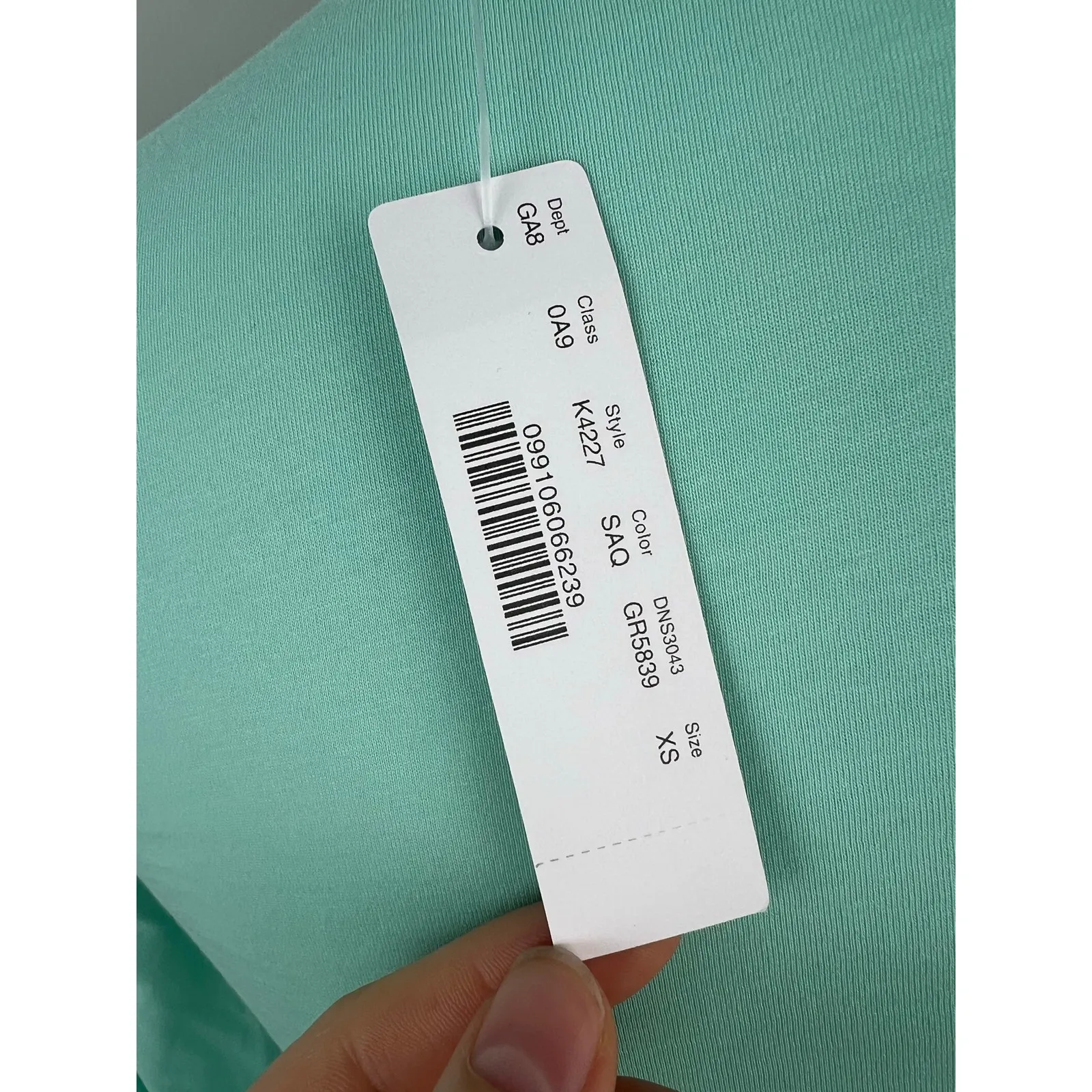 Women's J.Crew Lightweight 100% Cotton Layering Turtleneck in Aqua XS - Image 4