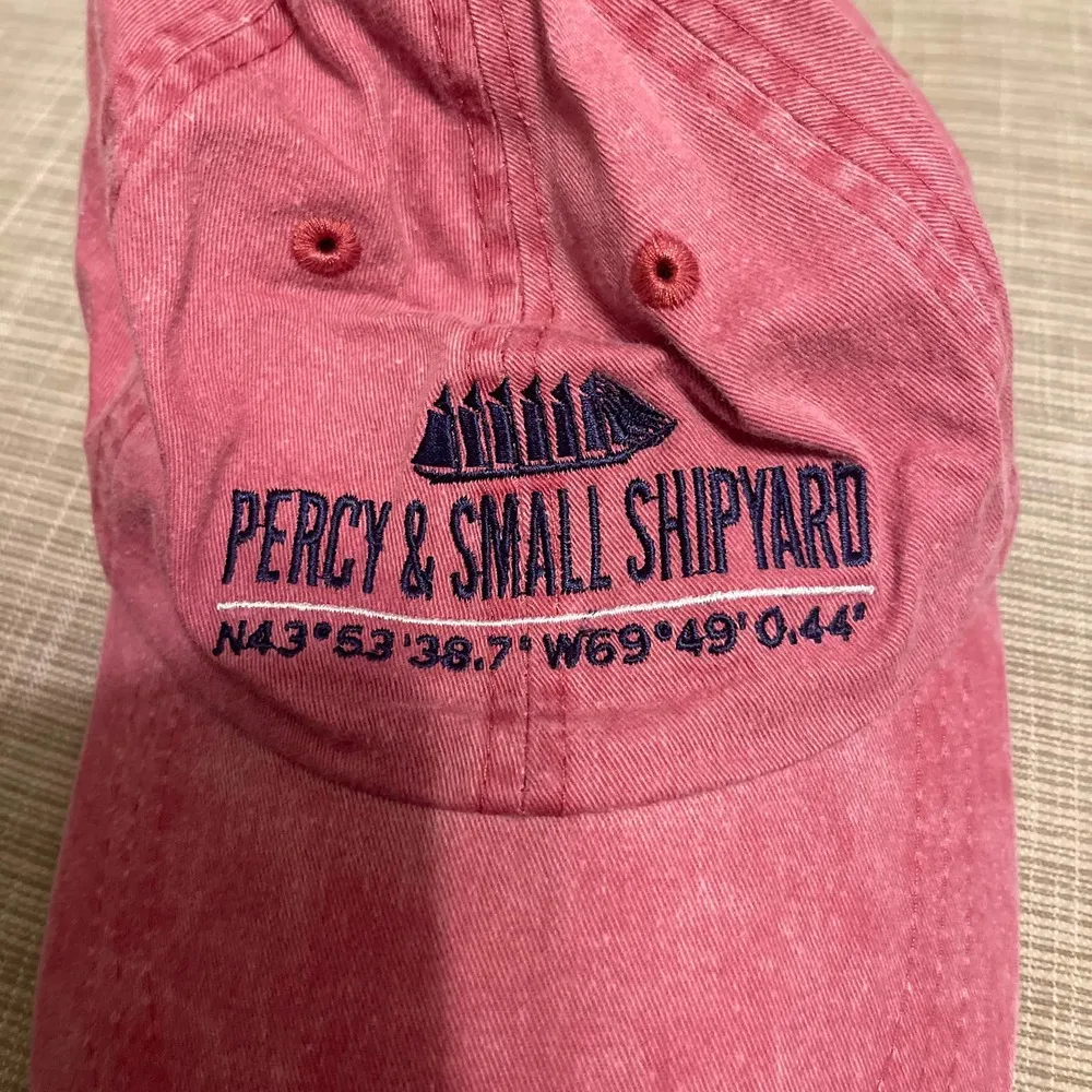 FahrenheitHeadwear.com Percy & Small Shipyard Salmon Colored Baseball Hat - Image 4
