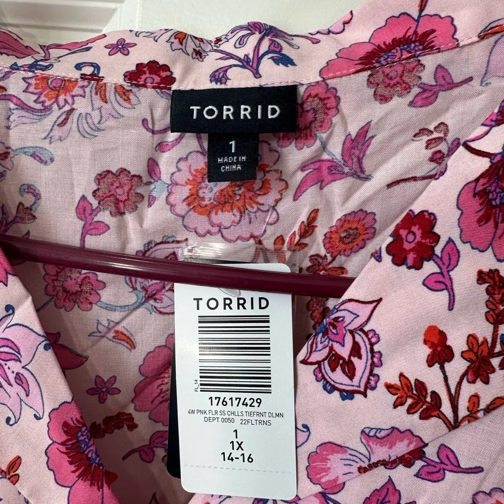 Challis Tie Front Dolman Top size 1X - Image 6