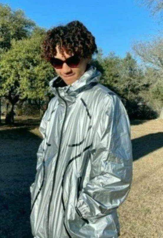 Stella McCartney TruePace Metallic silver Running Jacket L - Image 10