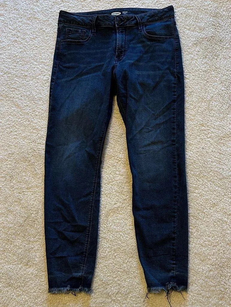 Old Navy Mid-Rise Rockstar Super-Skinny Jeans Dark Wash 10 - Image 3
