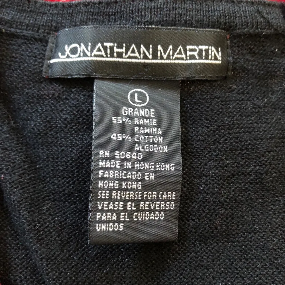 JONATHAN MARTIN black beaded and lace cardigan - Image 6