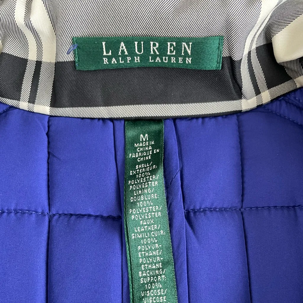 Lauren Ralph Lauren Black White Plaid Vest Size Medium - Image 3