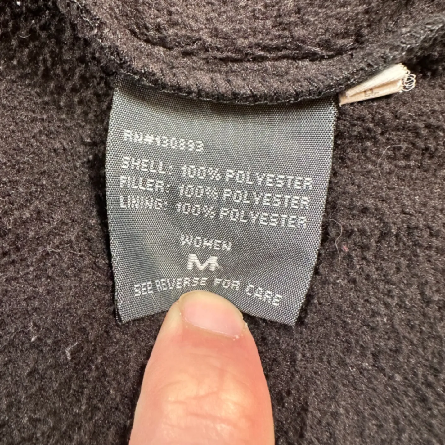 New Balance Women Fleece Jacket Quilted Shoulder Black Size M Running No Zipper - Image 5