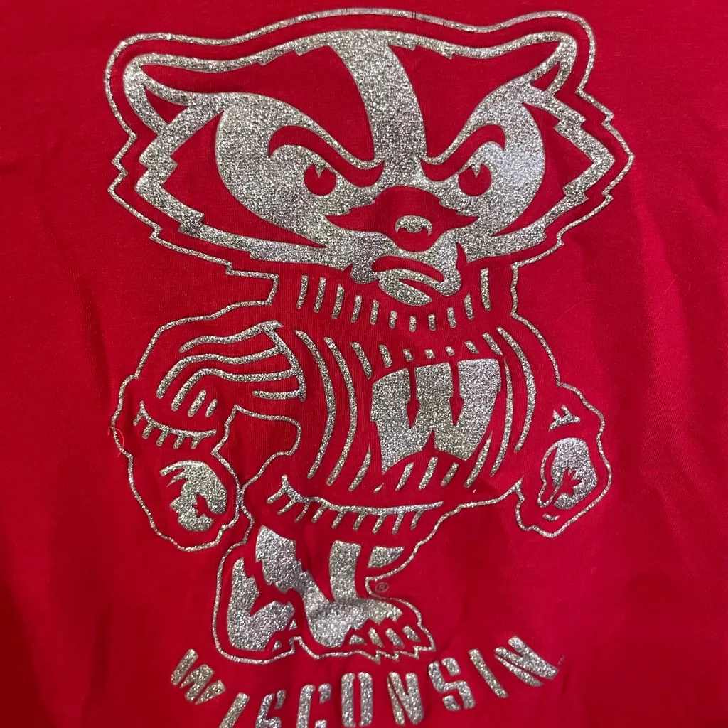 Red Wisconsin Badgers Graphic T - Image 2
