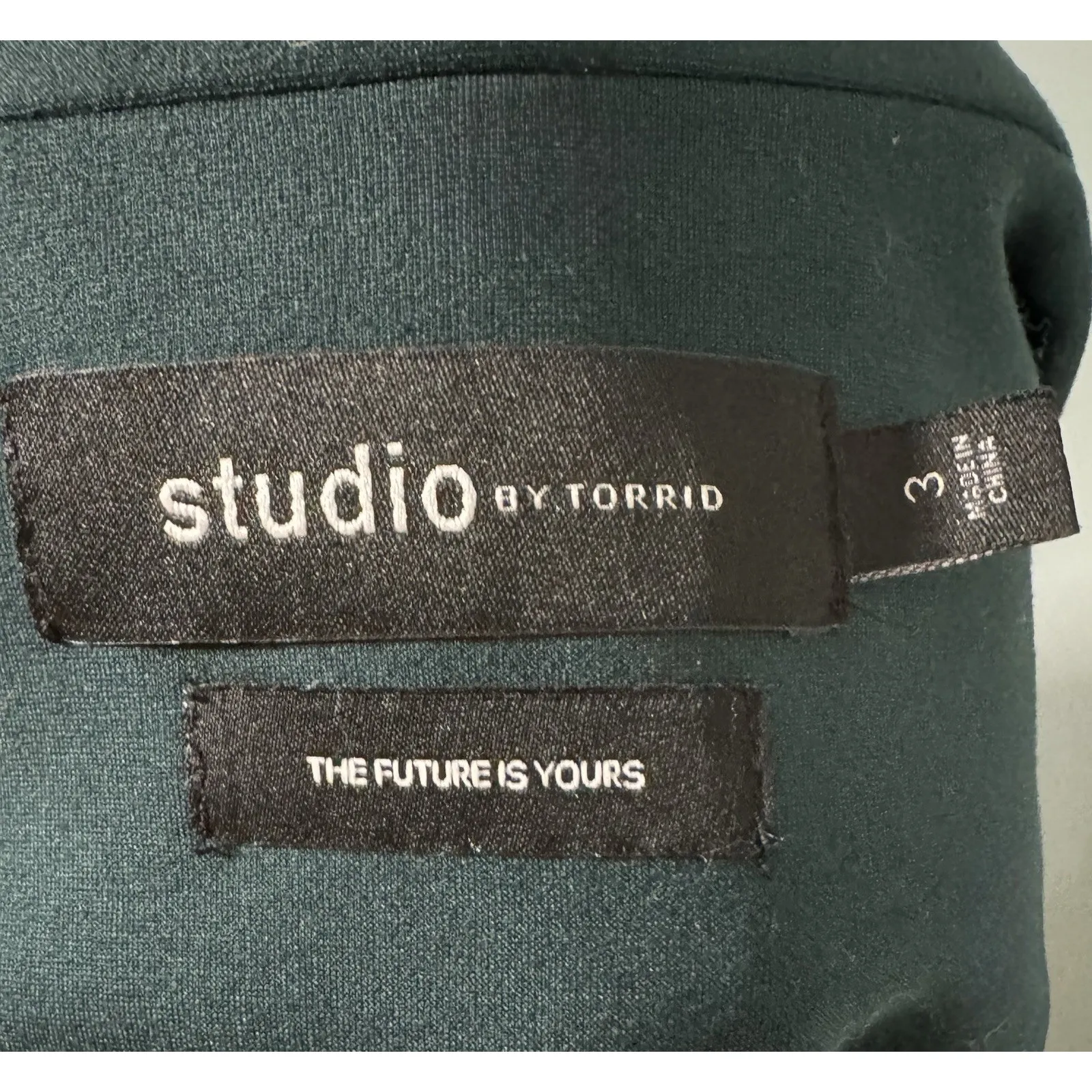 Torrid Studio By  Emerald Green Blazer, Lapels, Front Closure, Size 3 - Image 5