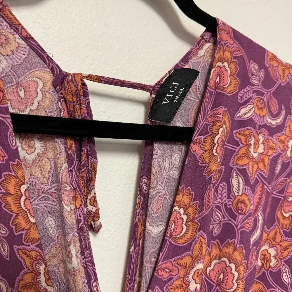 Vici Floral Wrap Maxi Dress - Garden Boho Kimono Tie Peasant Slit Bohemian - Image 6