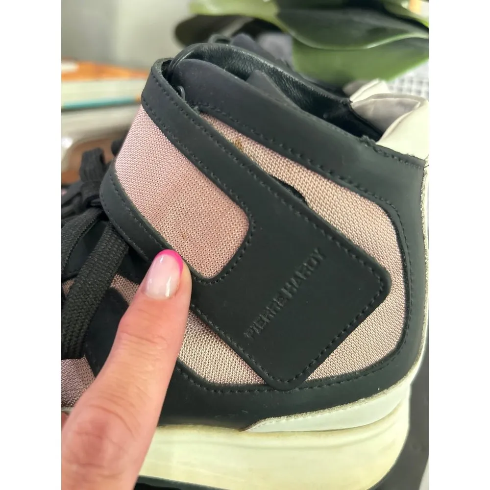 Pierre Hardy Hightop Platform Sneakers Pink Womens Size 35 - Image 4