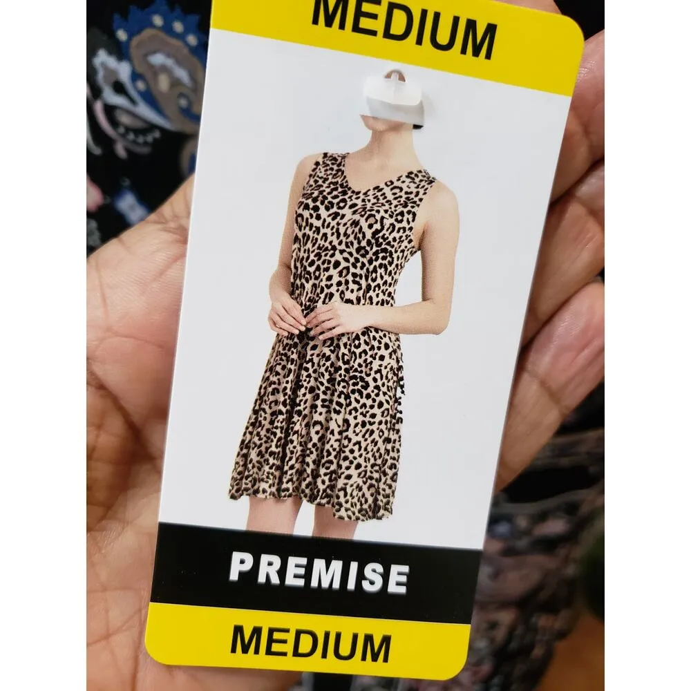 Premise Knee Length Dress Womens Medium Black Paisley Sleeveless V Neck Stretch - Image 5