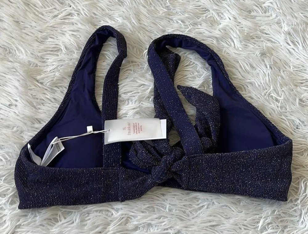 Andie Swim Women’s The Honolulu top in cosm/dark blue sparkle size Medium - Image 5