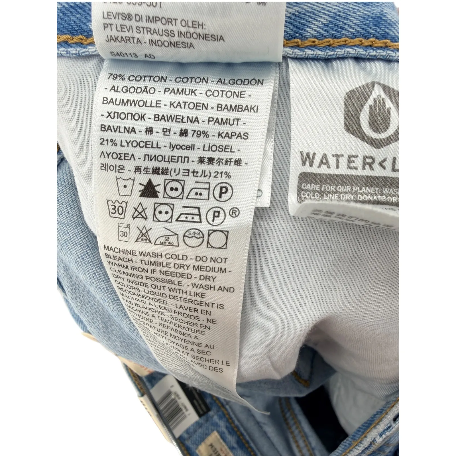 Levi's High Loose Taper Jeans W30 L29 NWT Light Wash Sustainable Denim Relaxed - Image 3