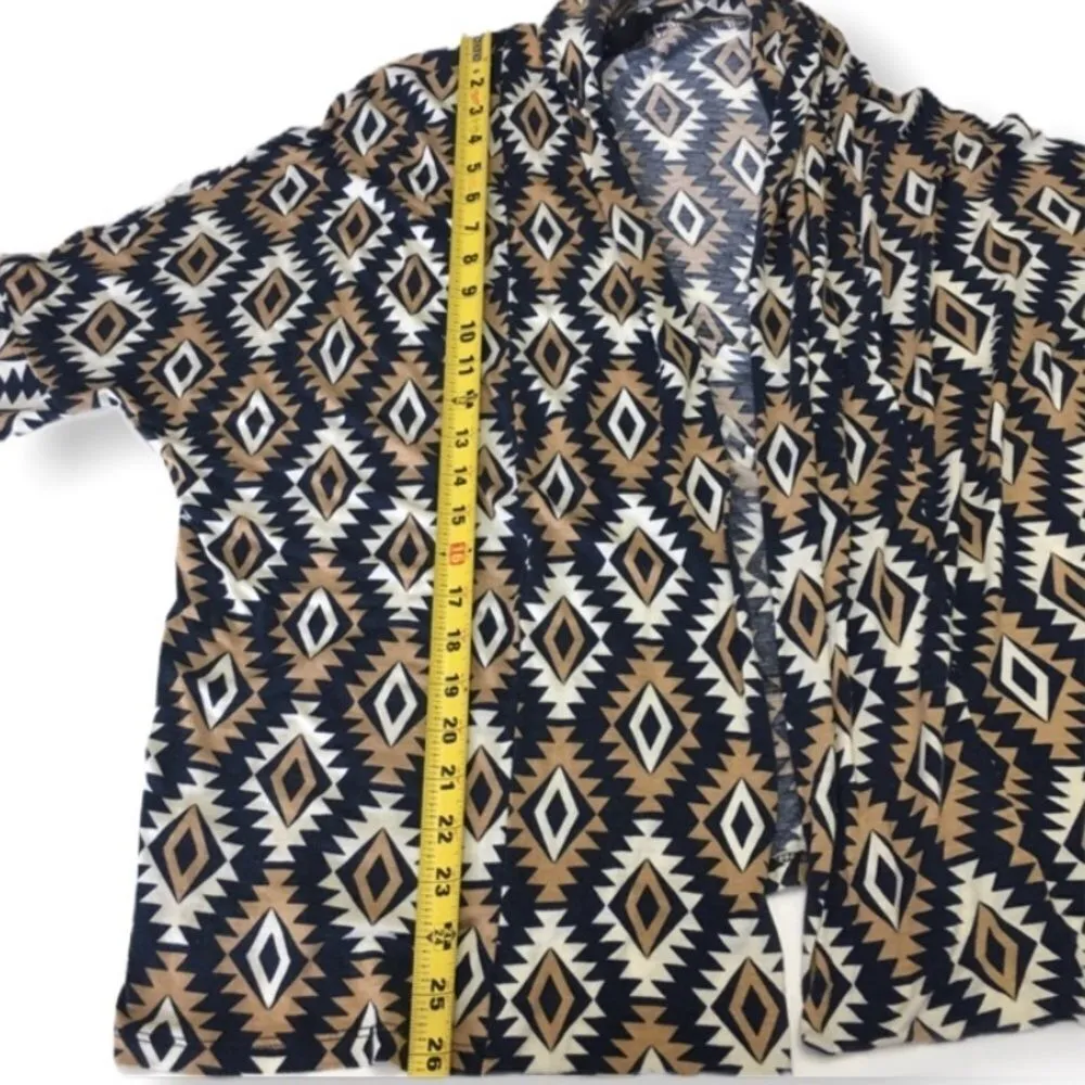 Peach Love California Aztec Print Cardigan - Image 8