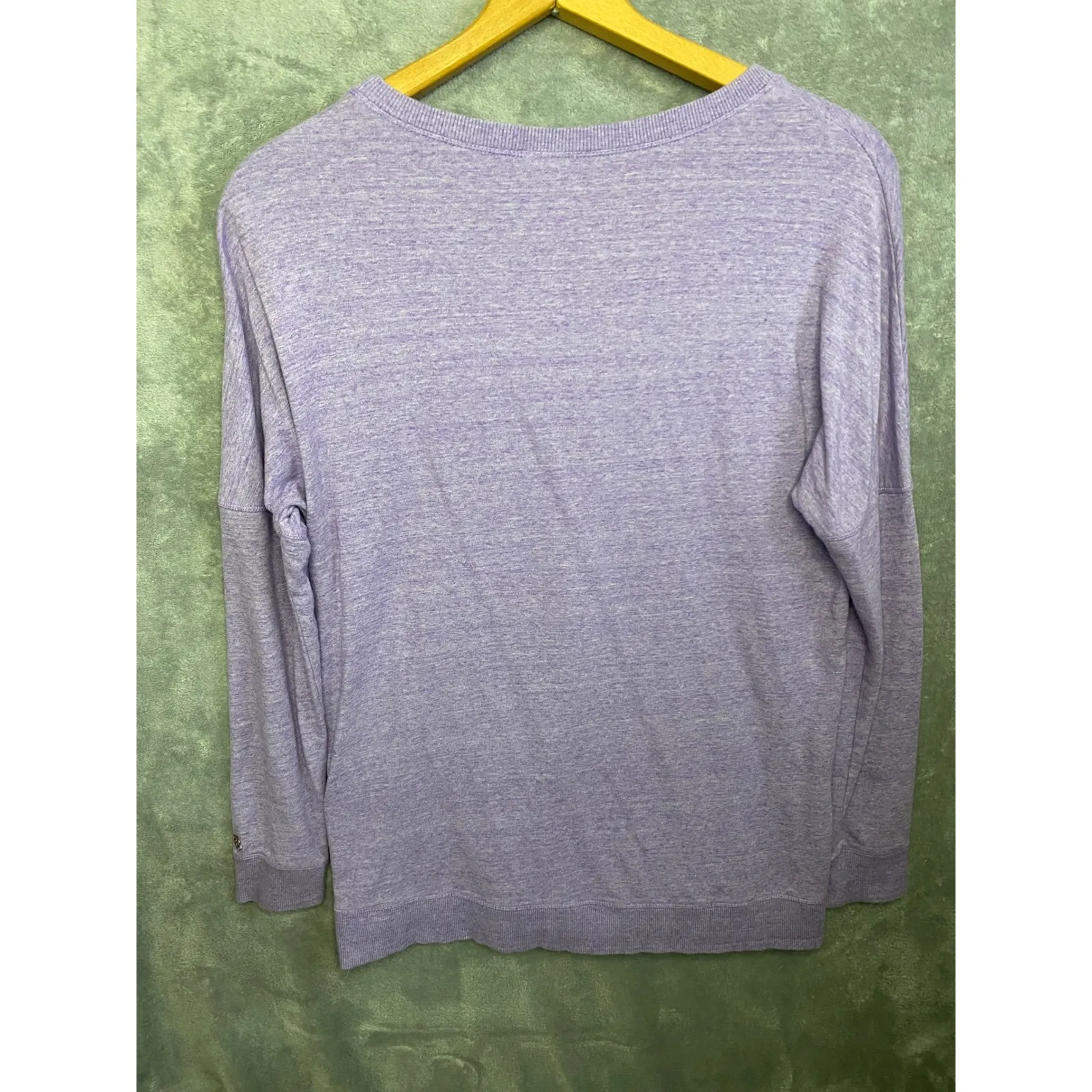 Cala By Carrie Underwood Lavender Heathered Knit Crew Neck Sweatshirt Side Zip M Purple Size M - Image 6