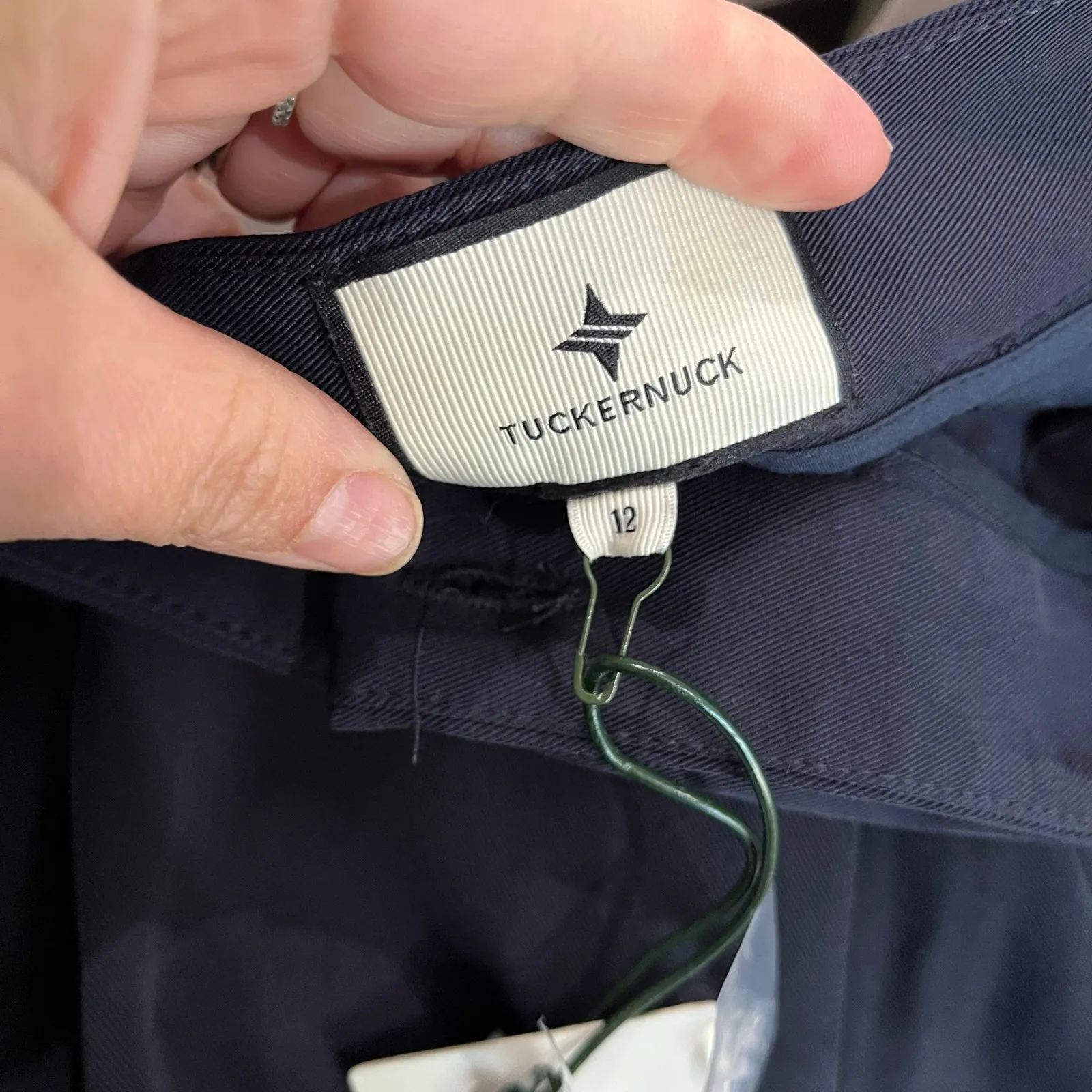 Tuckernuck Pleated Navy Blue Career Professional Duncan Trouser Size 12 - Image 7