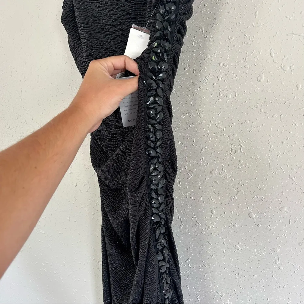 NWT Hailey Adrianna Papell One Shoulder Black Shimmery Mini Dress New Year’s Eve - Image 5