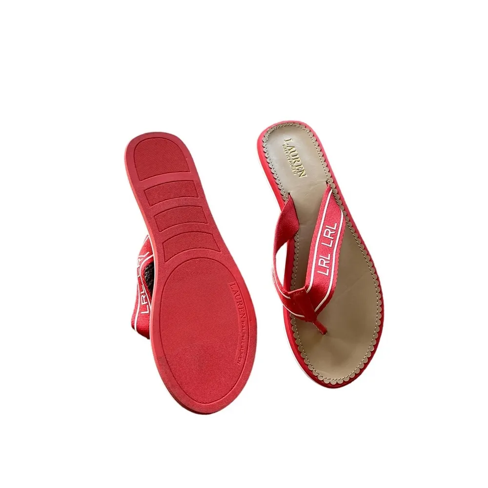 NEW LAUREN Ralph Lauren Roxxy Webbed Logo Flip-Flop Logo - Image 7