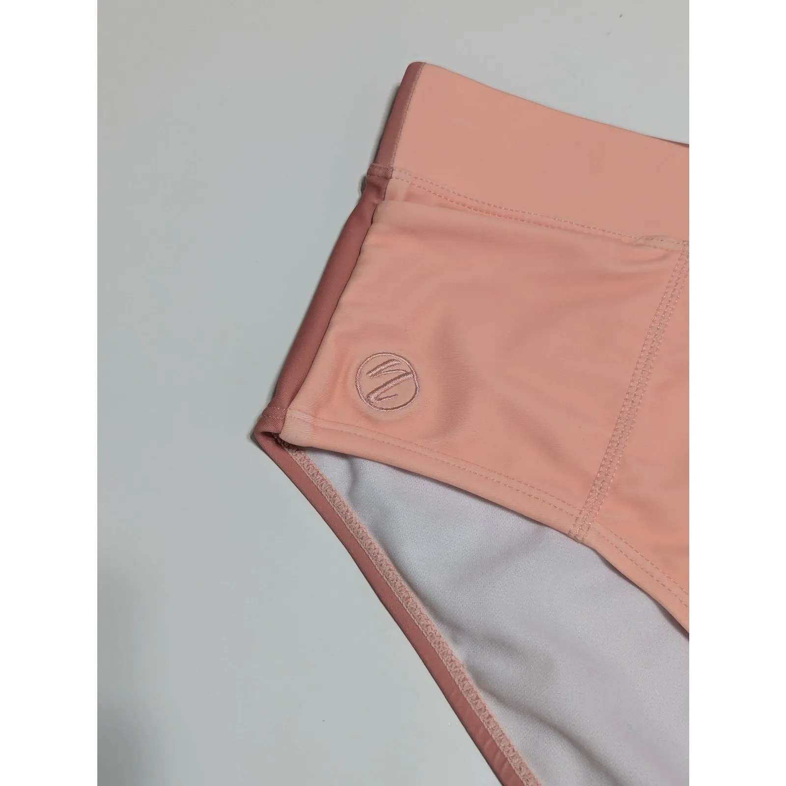 Nani Swimwear Colorblock High Rise Swim Bottoms Peach Pink Mauve Womens X - Image 3