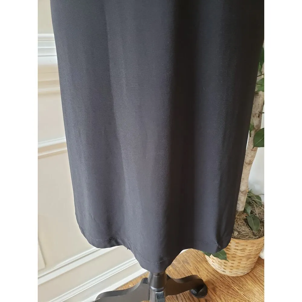Annalee + Hope Shift Dress Women XL Black Polyester Stretch Sleeveless Mock Neck - Image 12