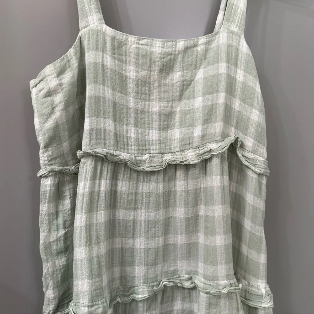 Show Me Your Mumu Napa Mini Dress Green Plaid Size Medium - Image 2