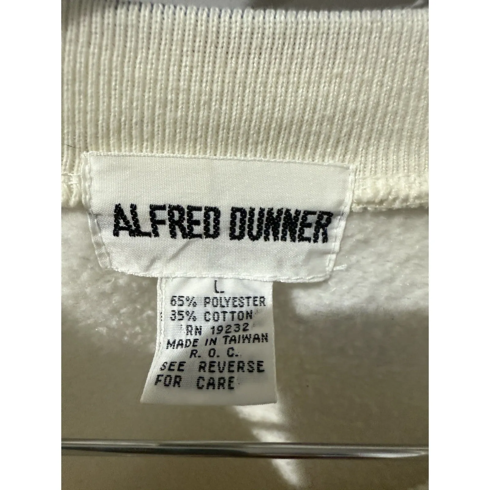 VTG‎ Alfred Dunner Sz L Grandma Sweatshirt Hand Embellished Floral Appliqué - Image 3