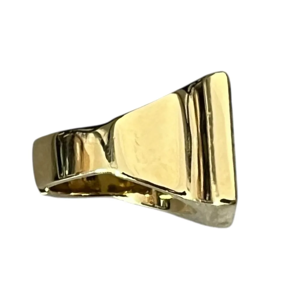 Isabel Marant To Dance Ring White Grey Marble Brass Adjustable Cocktail Designer - Image 8