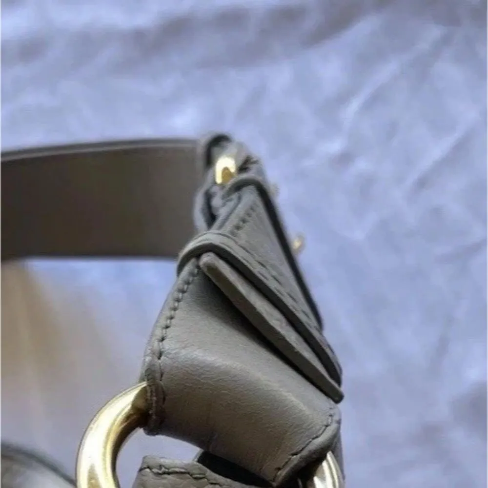 Vintage Marc Jacobs Christy Leather Gray Gold Handbag Iconic Shoulder Bag Purse - Image 12