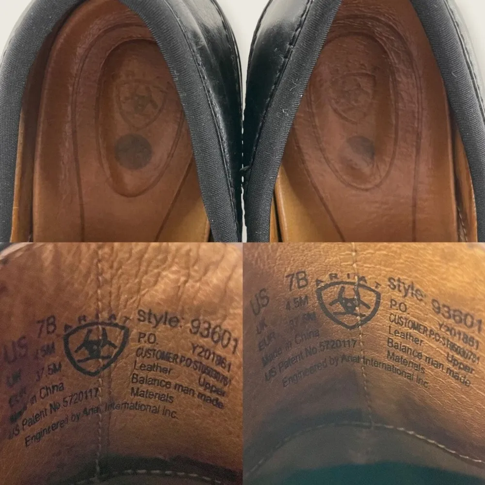 Ariat Del Mar Black Leather Silvertone Horse Bit 2" Heeled Clog SN 93601 7 - Image 9