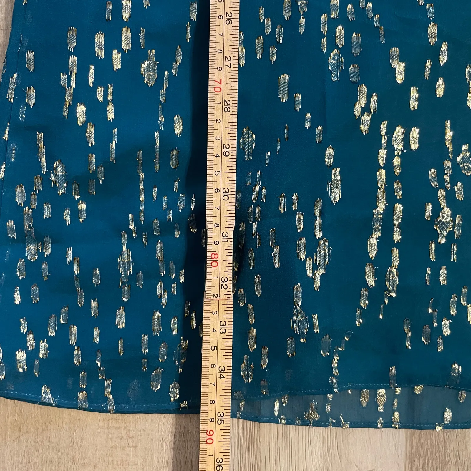 NWT Lilly Pulitzer ELENORA SILK DRESS Inky Tidal Fish Clip Chiffon Teal Size L - Image 12