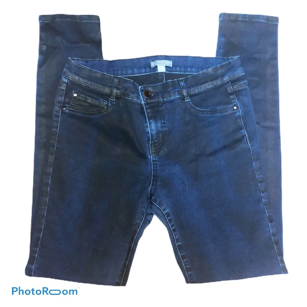 New York & Co. black wash waxed skinny jeans - Image 2