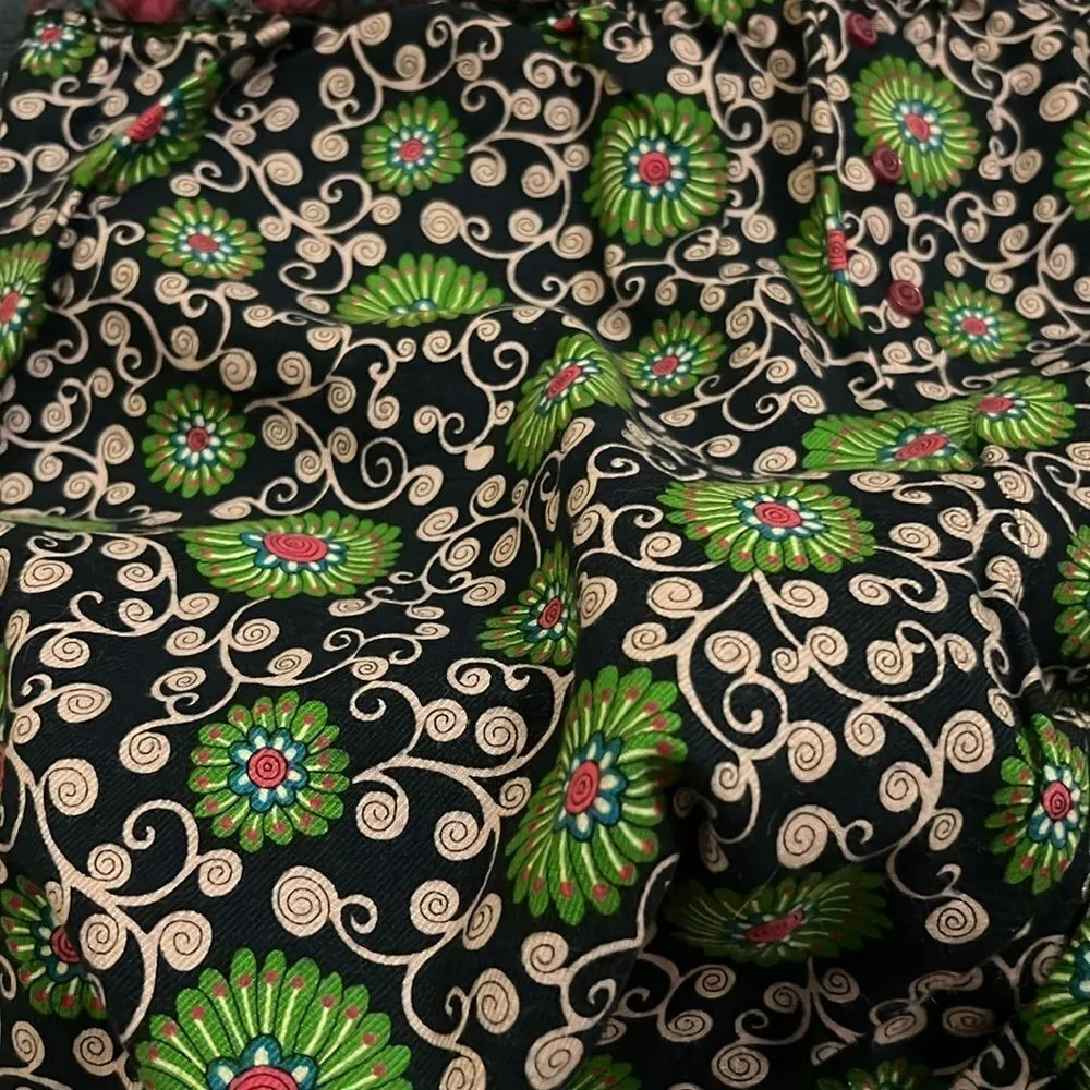 Free people wide leg floral boho pants L - Image 3