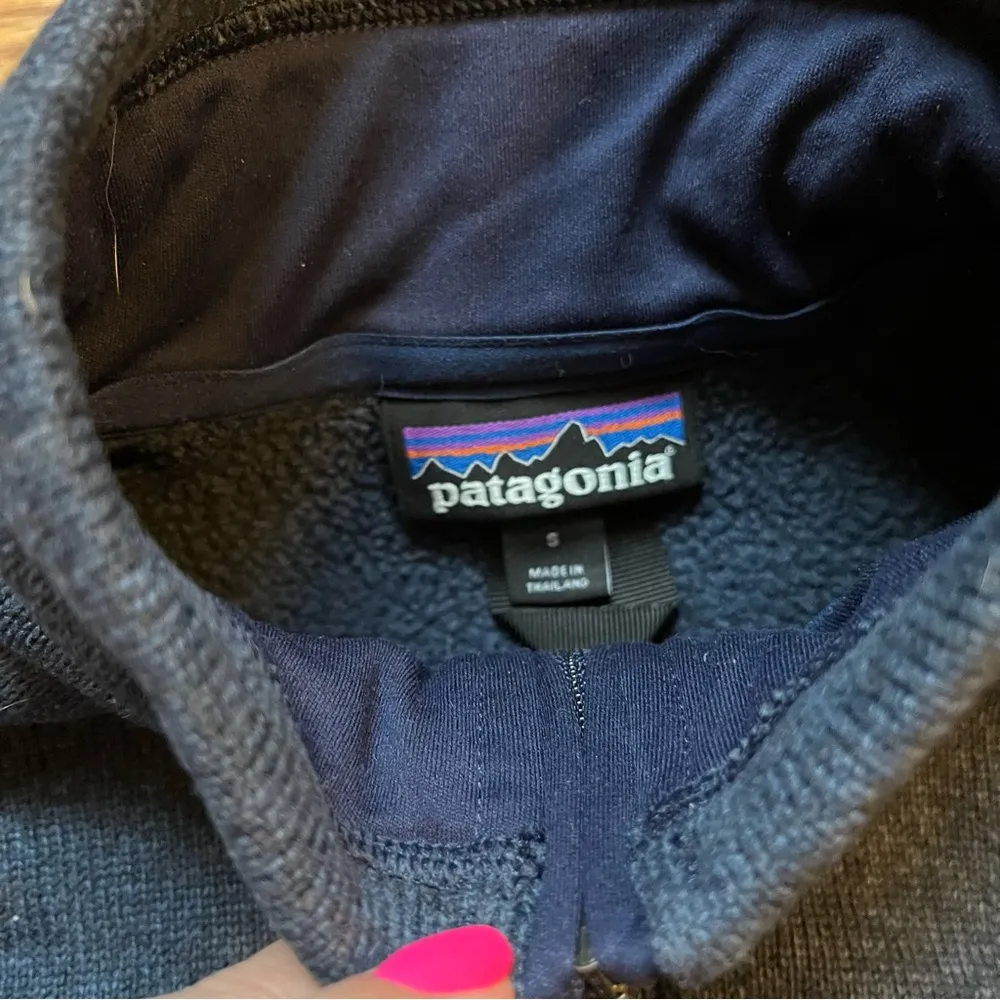 blue better sweater quarter zip size small - Image 3