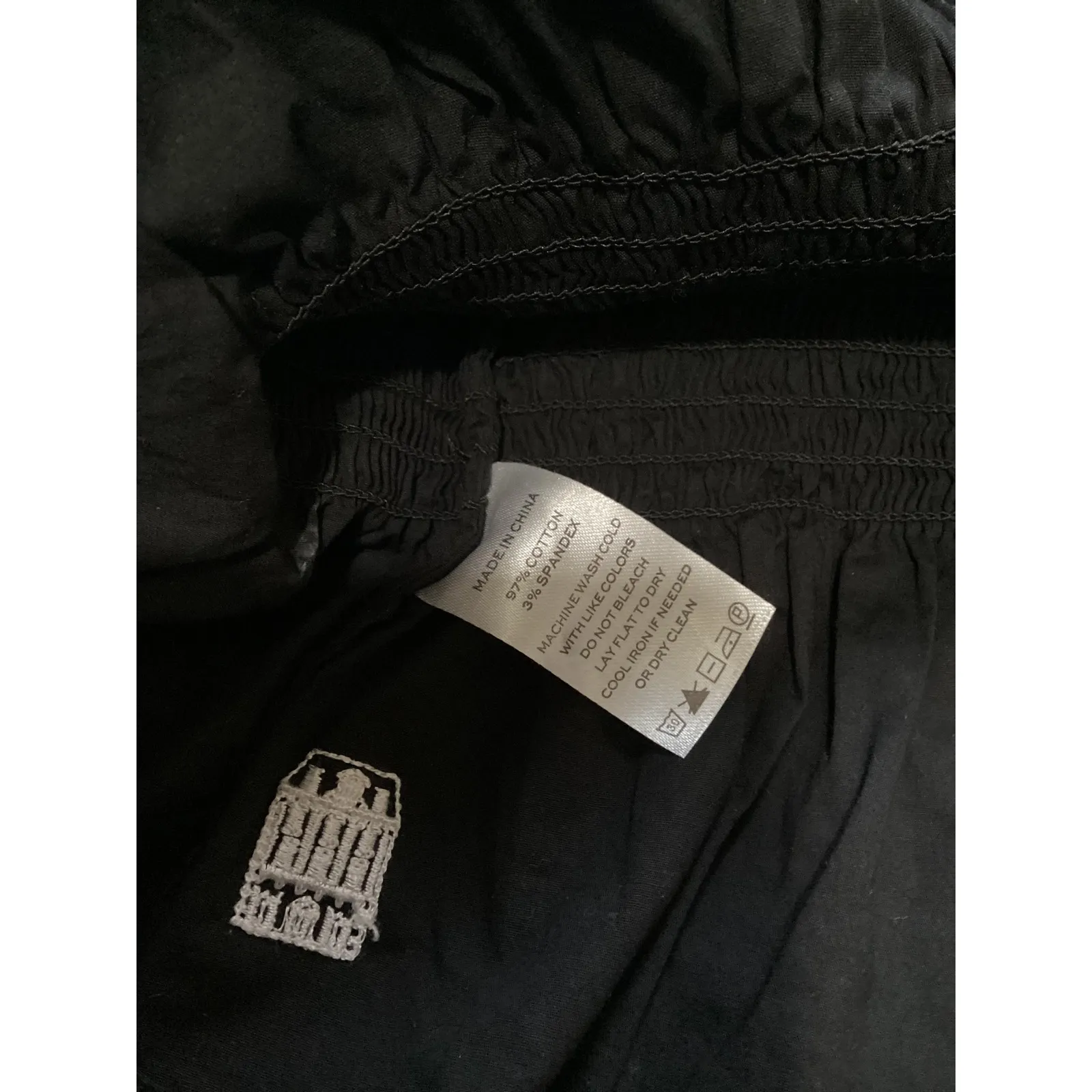 Hill House Nap Dress Black Smocked Peplum Top Ruffle Sleeve XS - Image 6