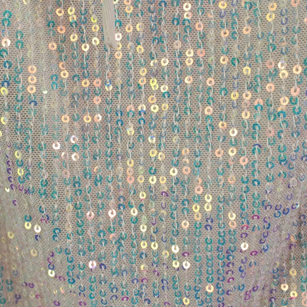 Lucy In the Sky Shantelle Sequin Long Sleeve Mini Dress in Champagne Size M‎ - Image 8